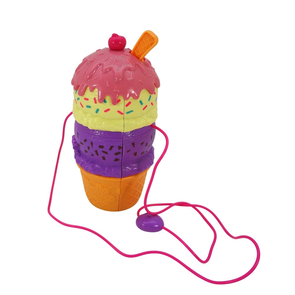 Vintage 2014 Polly Pocket Ice Cream Cone‎ Playset With Four Figures